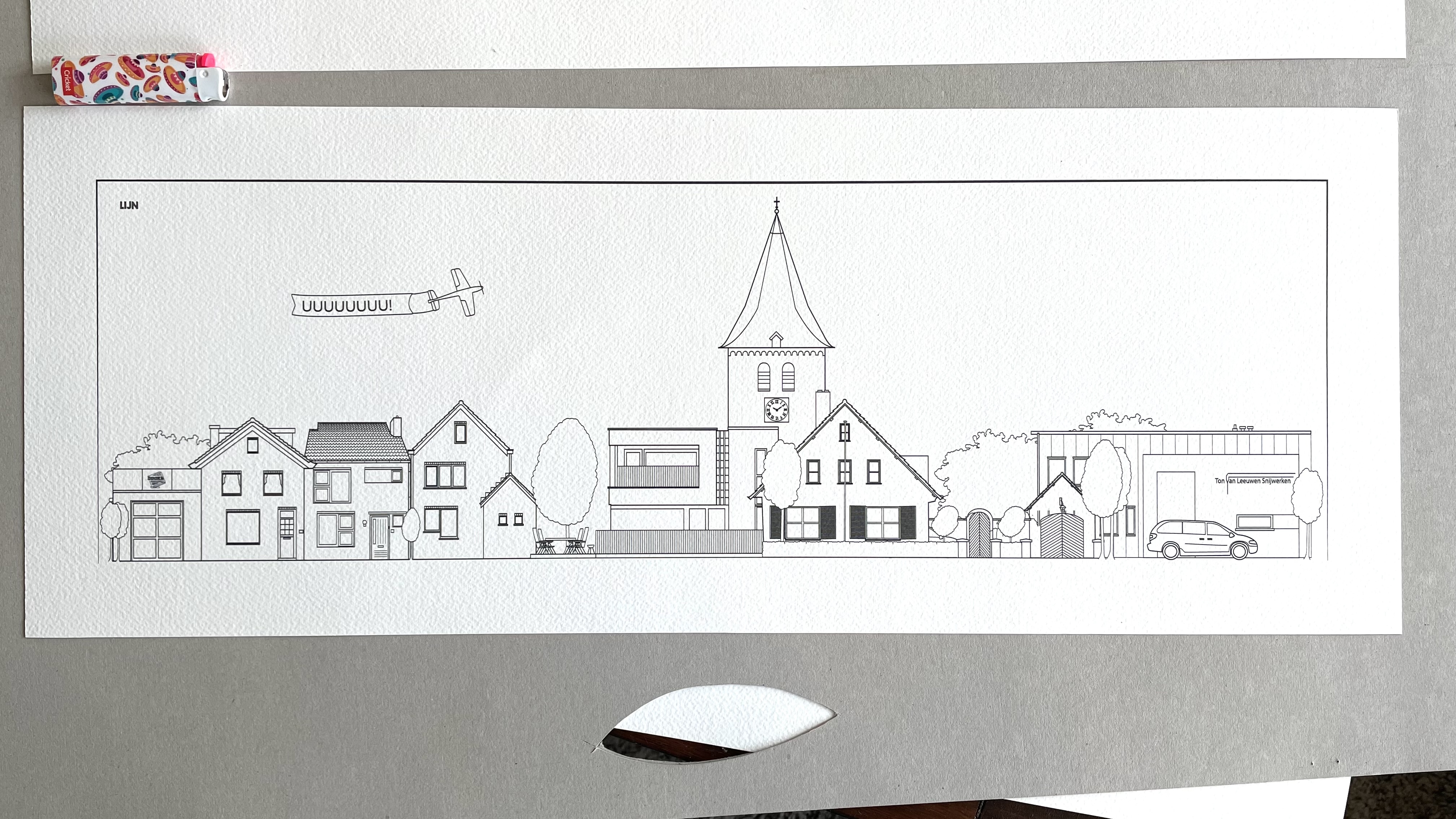 Line, met de hand getekend